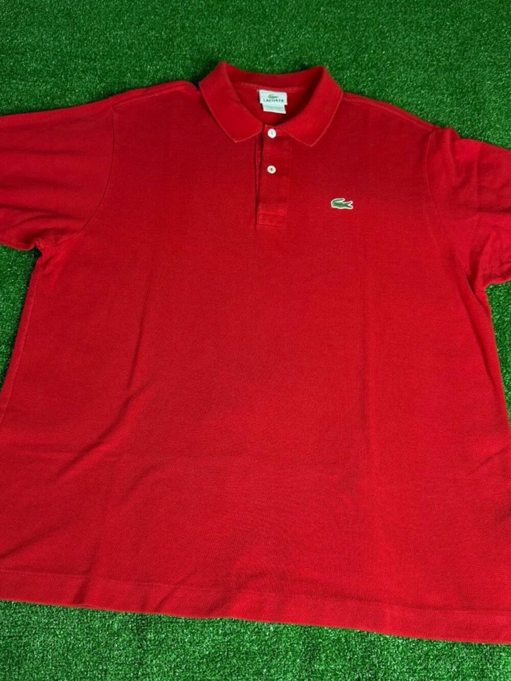 Lacoste Polo Shirt Men's XXL Red Classic Fit Cotton Piqué Short Sleeve Size 7